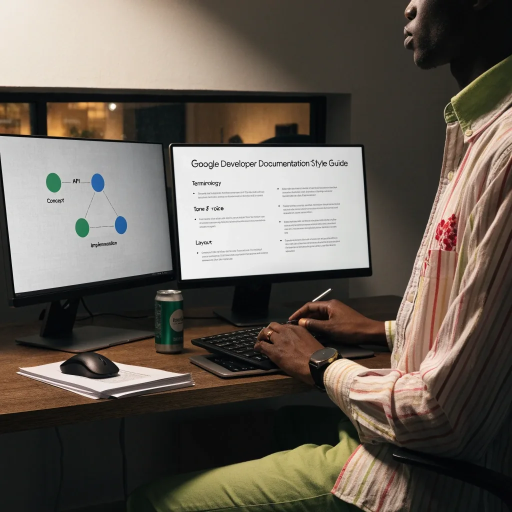 An editor checking a reflowed page layout with a screen magnifier and keyboard in a bright room